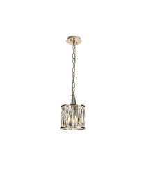 IL31823  Vivienne Crystal Pendant 1 Light French Gold